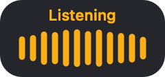 Flow's floating meter mid-sentence, its bars lit amber